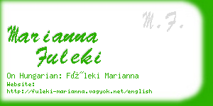 marianna fuleki business card